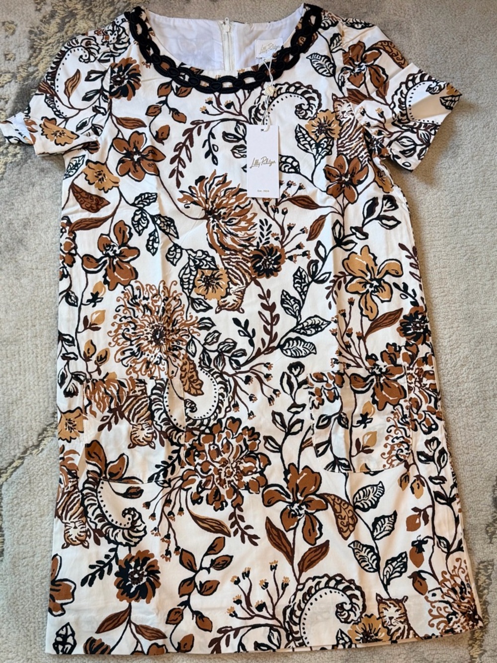 NWT Lilly Pulitzer Kids Josette Dress Coconut Take Meowt